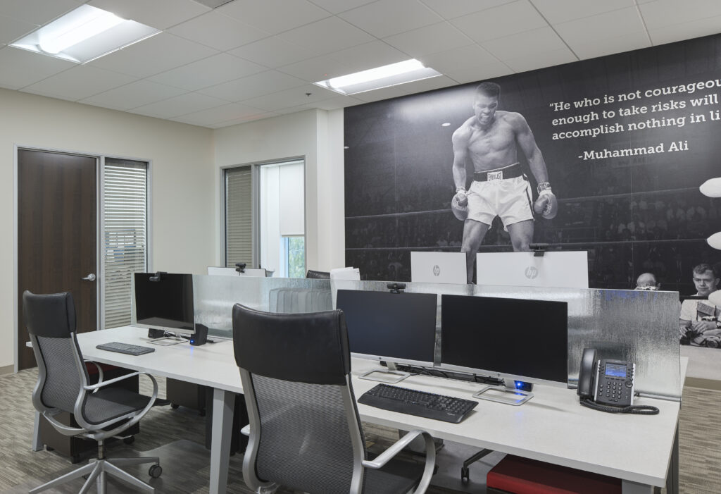 Office tenant improvement project by Workman Constructors for OPR Communications in Riverside, California