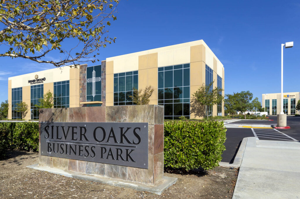 Commercial office park construction by Workman Constructors for Silver Oaks Business Park in Riverside, California