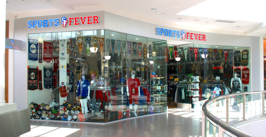 Retail construction interior for Sports Fever completed by Workman Constructors in Santa Ana, California